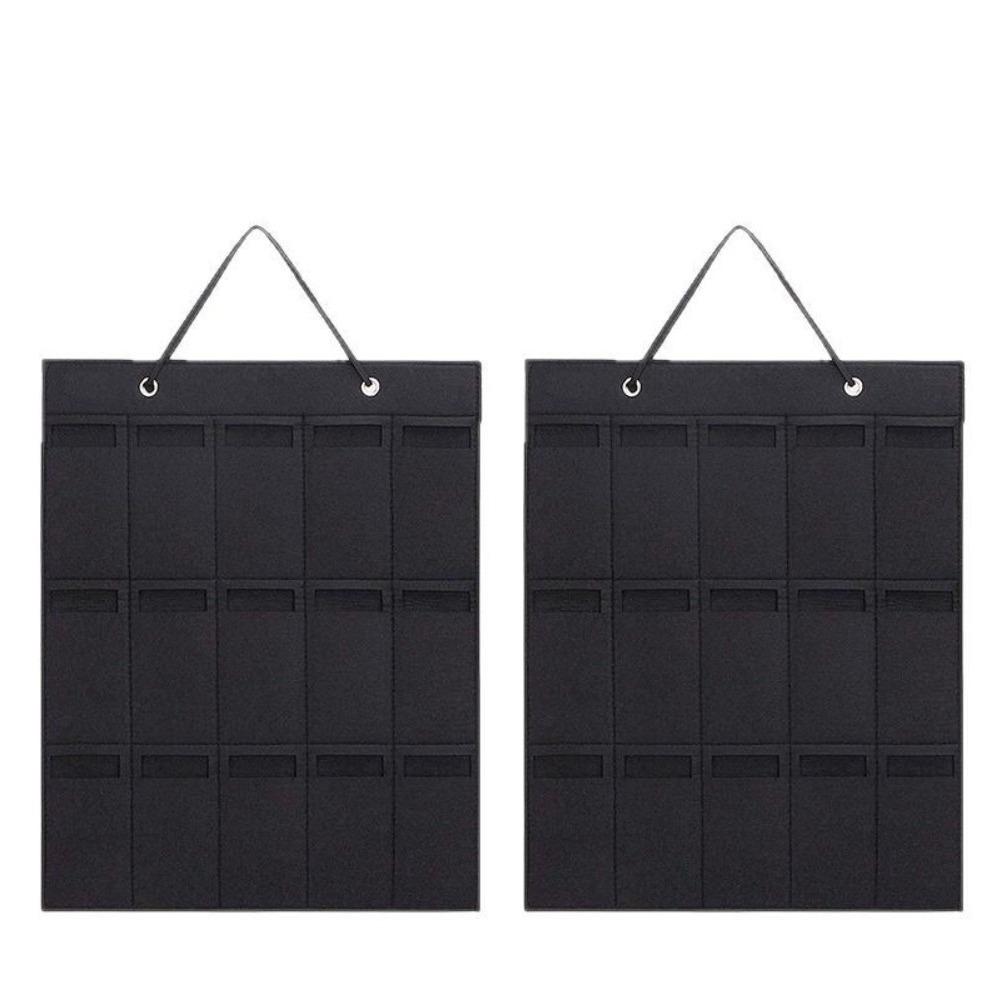 2Pcs 15 Slots Sunglasses Display Hanging Bag Wall-Mounted Hairhoop Storage Holder  Rack