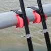 1pc U-Shaped Fishing Rod Holders with Adjustable Straps & Non-Slip Rubber Grips Secure Boat Rail Mount for Saltwater/Freshwater Fishing Gear