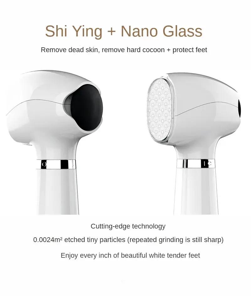 Portable Electric Foot Grinder Heel Exfoliation Pedicure Tool Peel Callus Remover 3 Speed Exfoliator Foot Dead Skin Removal