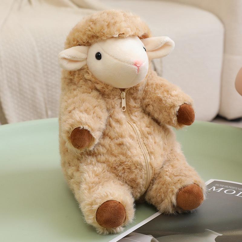 Happy Sheep Wool Plush Toy - Cute Soothing Companion Doll for Birthday Gift