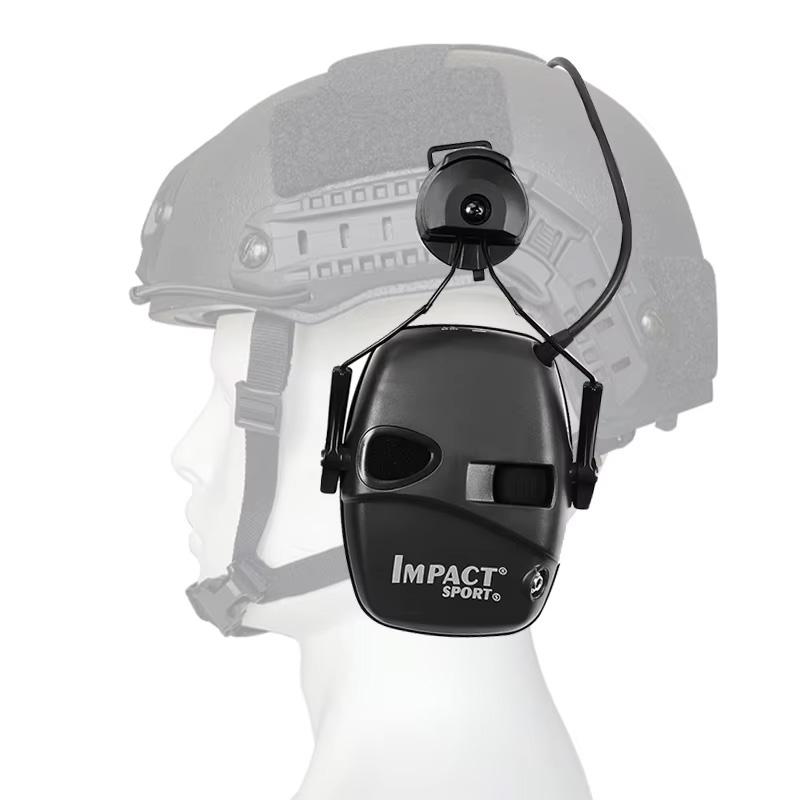 Active Electronic Earmuff Ear Protector Noise Reduction Helmet Mounted Version Tactical Headphones Electronic Shooting Newest