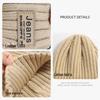 Women's Woolen Melon Cap: Warm, Solid Color Knit Hat for Autumn and Winter Outdoor Wear