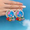 Accessories Teacher's Day gifts reading book earrings globe inspiration love reading earrings earrings and earrings high-end sense