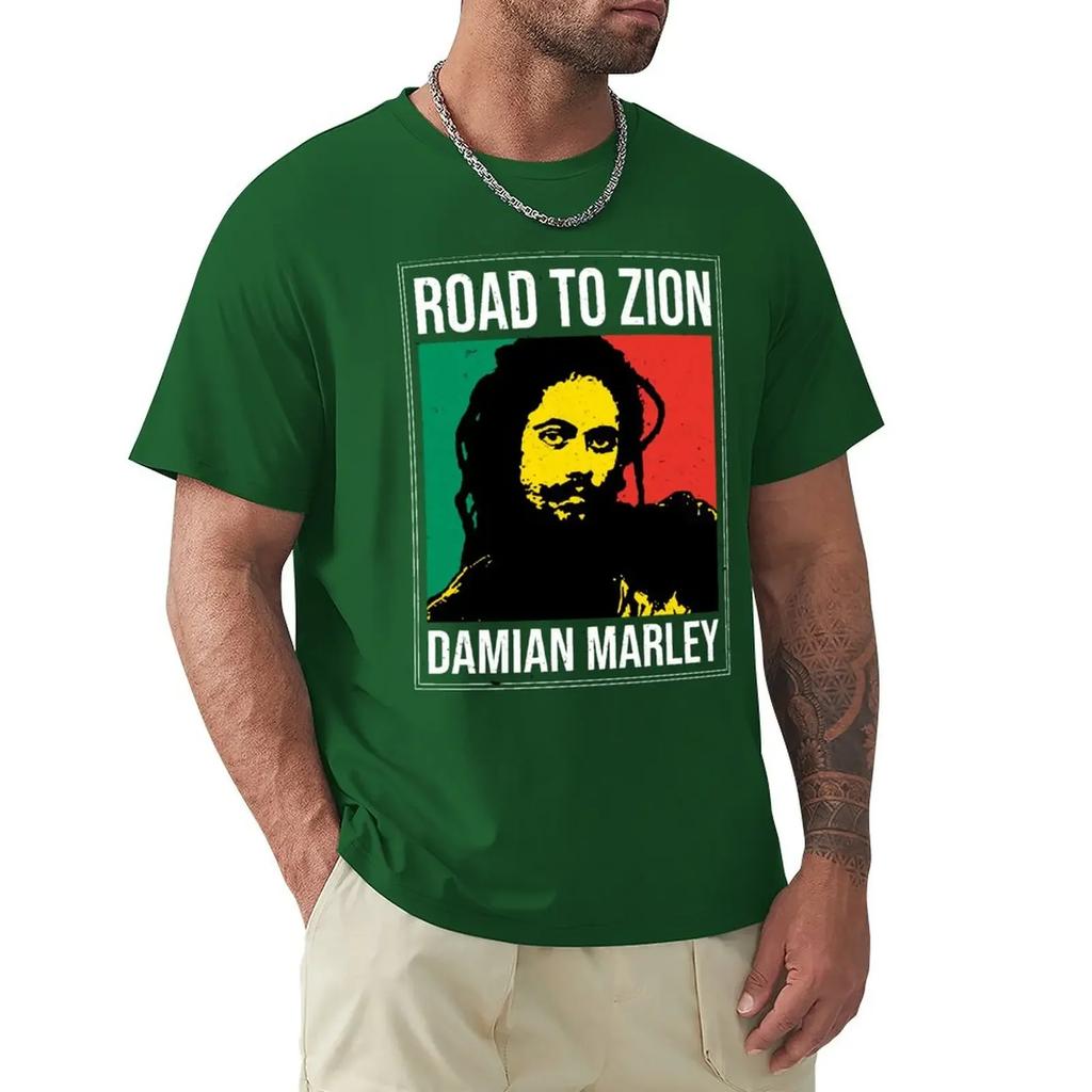 Road To Zion - Damian Marley T-Shirt Quick-drying New Edition Mens Graphic T-shirts Hip Hop