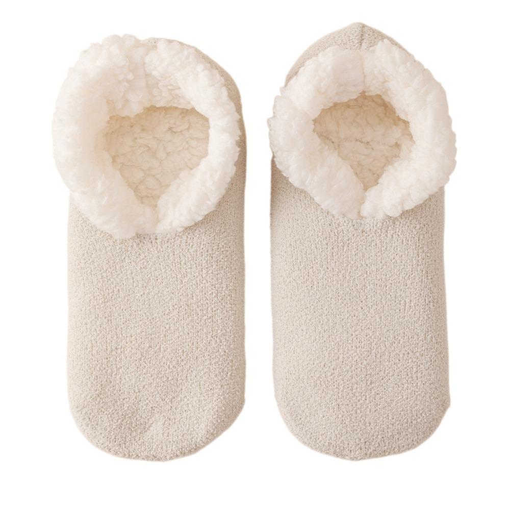 Non-slip Bottom Lamb's Wool Socks Thickened Sleeping Slipper Socks Lamb Fleece Socks Autumn Winter