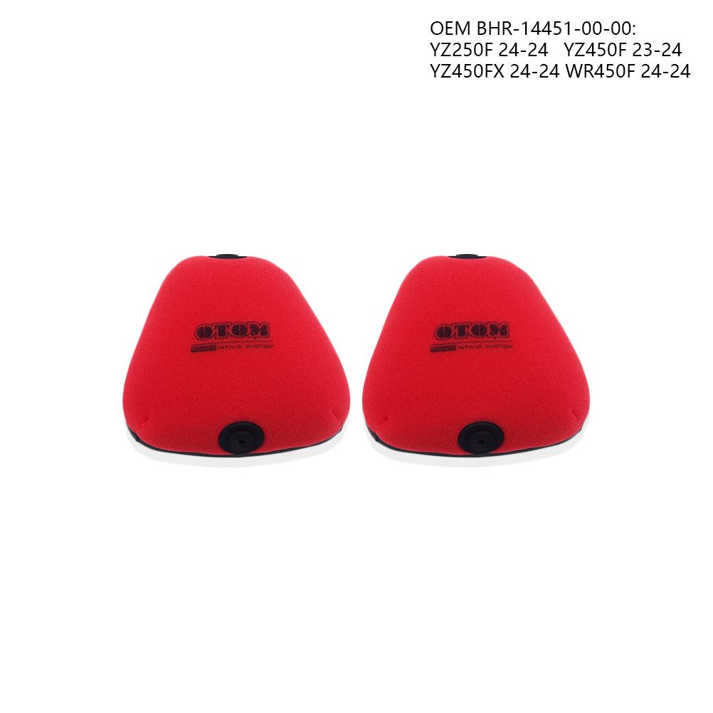 OTOM YZF WRF 250 450 Motorcycle 4 Pcs Air Filter  For YAMAHA YZ250F YZ450F YZ125 Element Dual Foam Layer Sponge Cartridge 01-26