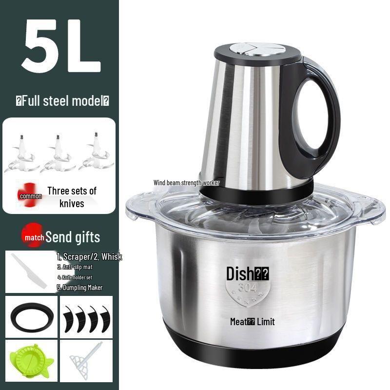 Free Shipping: Upgraded Electric Meat Grinder & Food Processor - Mixer, Blender, Dough & Dumpling Filling Machine, Chili Grinder.
