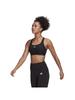 Adidas Powerreact Training Medium Support Three Stripes Bra BW237 Sports Bra Black Women's (HC7489) OT-B (AA-Bcup)