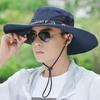 New outdoor face covering mountaineering hat men's fishing face covering large brim sun protection sun protection bucket hat