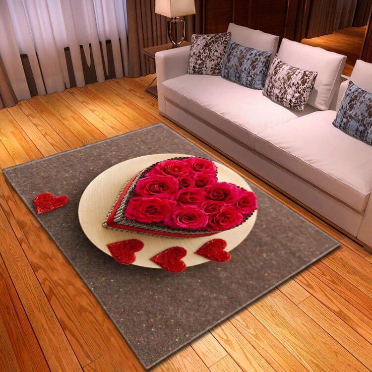 Valentine'S Day Large Carpet Simple Wind Bedroom Floor Mat