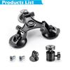 Tri-angle Suction Cup Mount Car Holder for Gopro Hero 13 12 11 10 9 8 Insta360 SJCAM AKASO DJI Osmo Action 6 5 PRO 4 Nano Camera