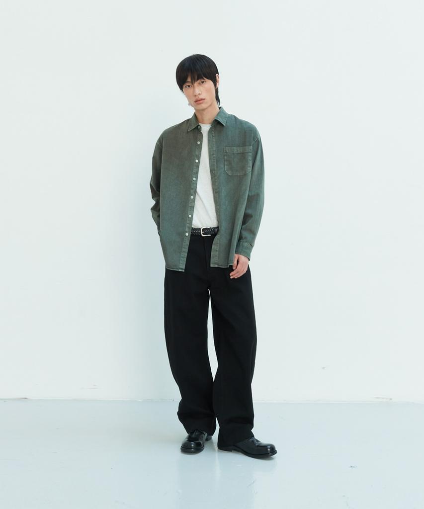 LEIRE Everyday Curved Denim Pants [Black]