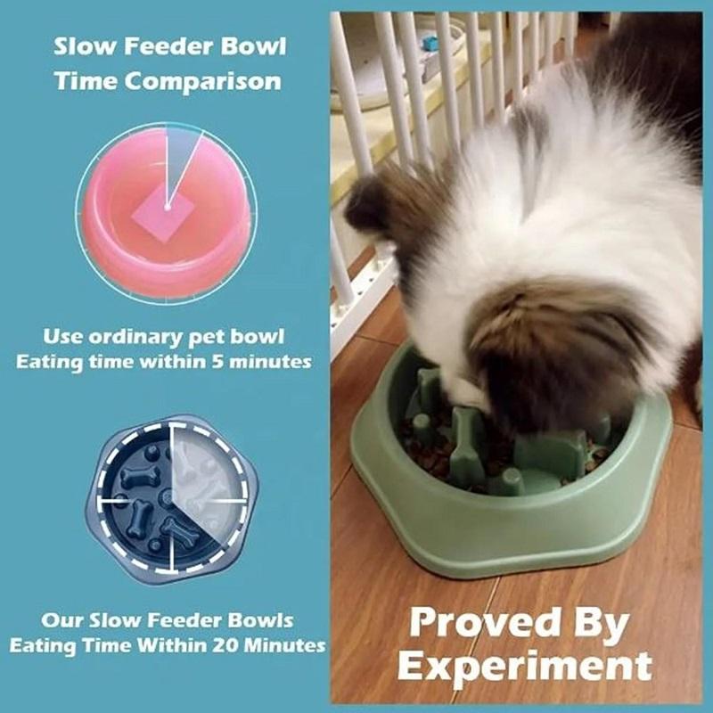 2026 Slow Feeder Dog Bowl Non Slip Cat Dog Slower Food Feeding Dishes Large Small Medium Pet Slow Eat Dishes Puzzle Bowl Pet Supplies