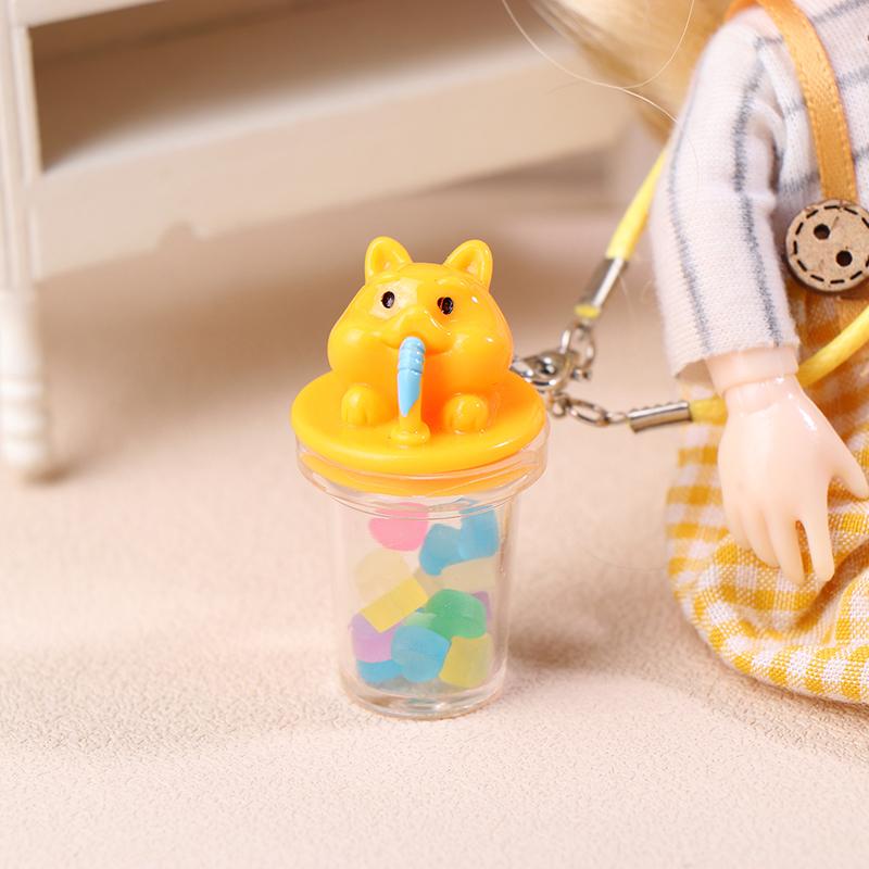 

1:12 кукольных миниатюрных симпатичных чайников, чашек для воды, бутылок для воды, модель кукольного домика, декор для дома оранжевый