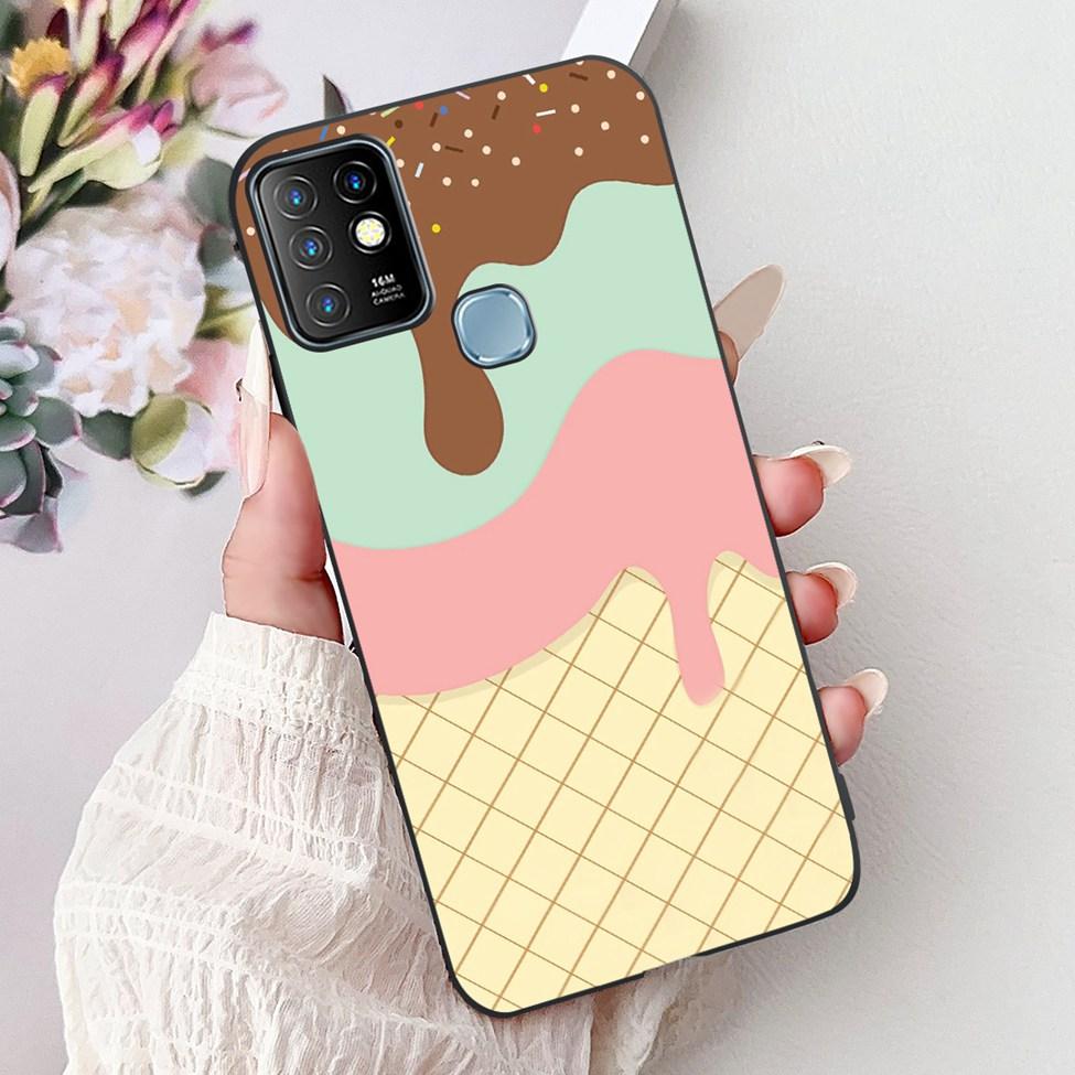 For Infinix Hot 10 Case Silicone Cute Cat Fashion Flowers Luxury Painted Back Cover For Inifnix Hot 10 Phone Case X682B X682C