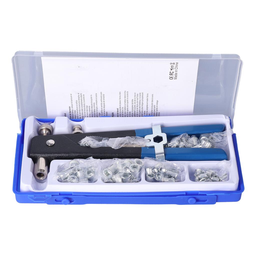 Rivet Gun Kit Portable Save Effort High Hardness Stainless Steel Manual Riveting Tool