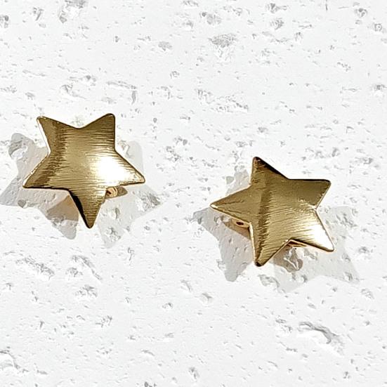 1 Pair Hairpins Five-Pointed Star Shape Hair Clips Metal Texture Side Bang Hair Pins Fade-Resistant Hair Accessory
