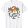 Strände Alkohol und beste Freunde Lustiges Retro 70er Jahre Strand Damen Geschenk T-Shirt