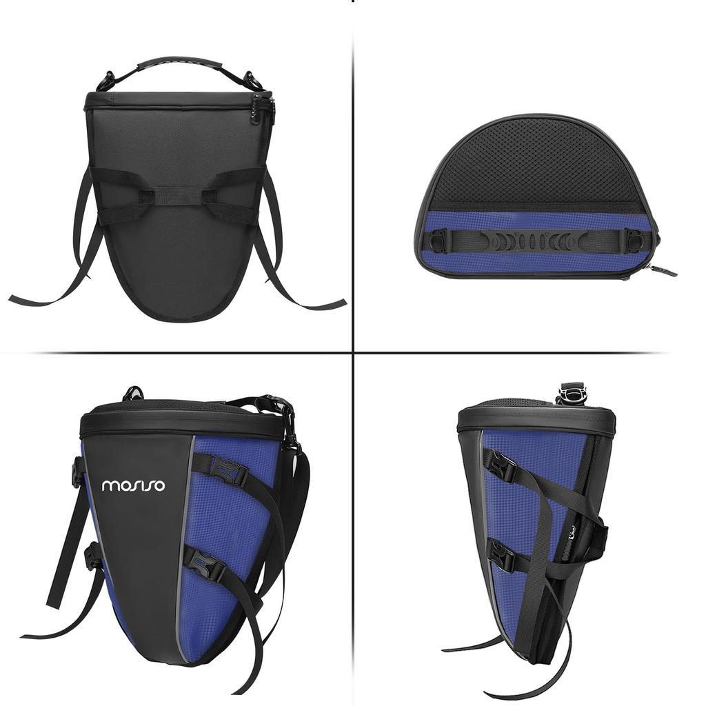MOSISO Motorcycle Tail Multifunctional Waterproof Polyester Storage Saddle 10L Outdoor Sports Bike Rear Seat Light Tank Tool Carry Bag with Shoulder