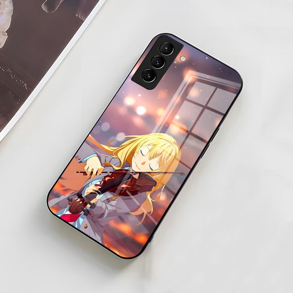Y-Your Lie In A-April Anime Phone Case For Samsung A56 A36 A26 A16 A15 A25 A35 A55 A14 A34 A24 A54 Glass Case