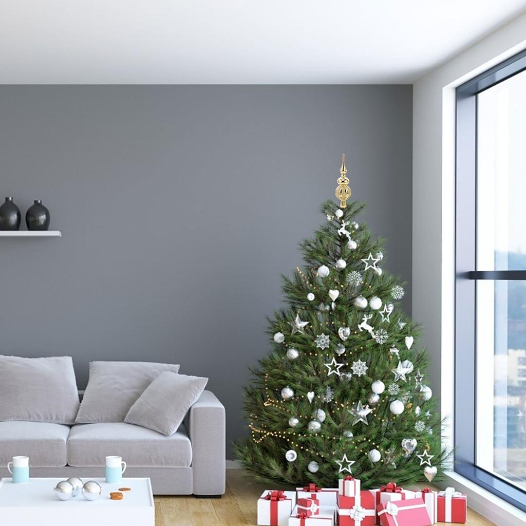 Spherical Christmas Tree Topper Plastic Sturdy Xmas Treetop Ornament Christmas Party Supplies Decoration Xmas Treetop