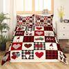 Romantic Theme Red Rose Three-Piece Quilt Cover 3D Digital Printing Bedding Set Bed Cover