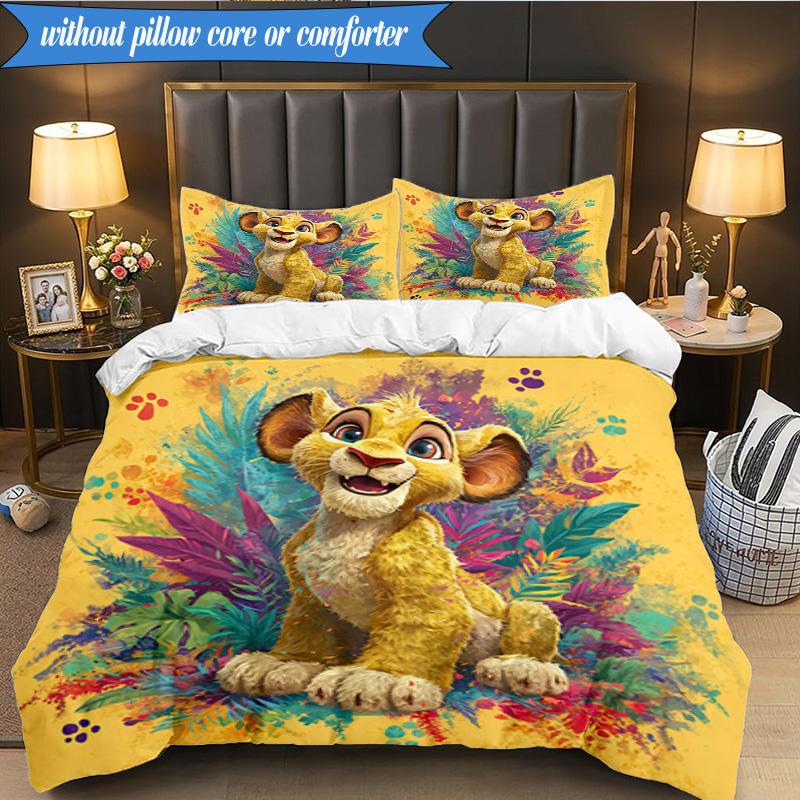 Lion king 3pcs K-pop music group Bedding set,Ideal for Bedroom, Dormitory,Including Duvet Cover And 2pcs Pillowcases,Fan gifts