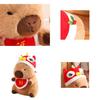 Adorable Christmas Capybara Plush Toy With Soft Short Plush Filling For Kids Gifts