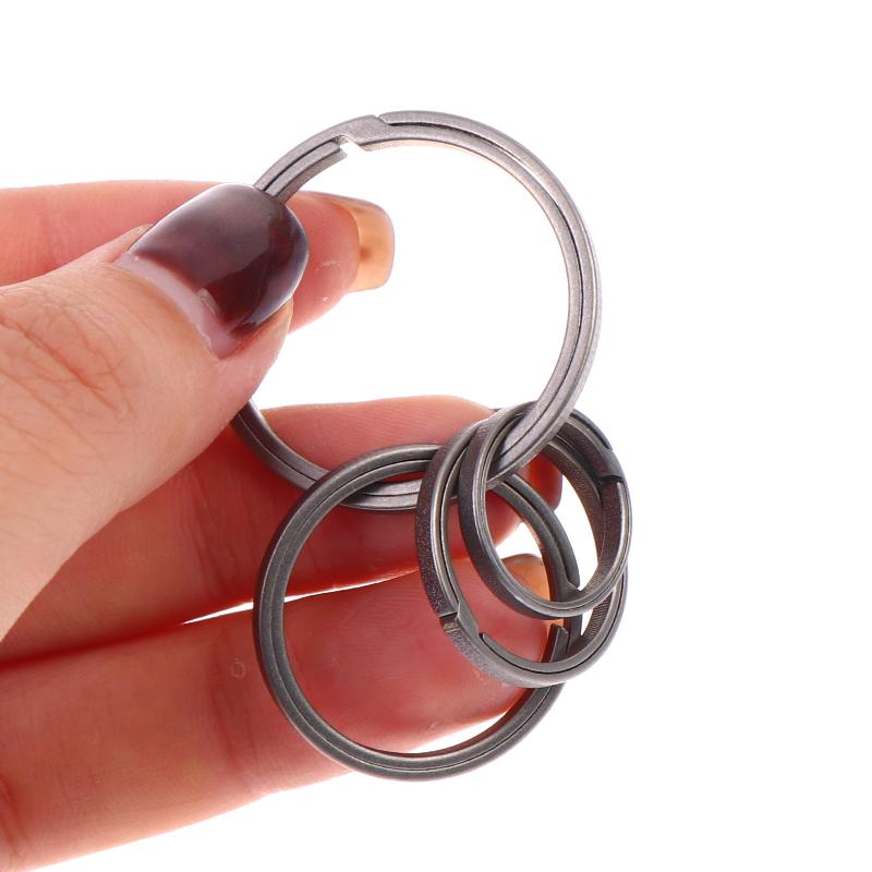 4Pcs Ultra-Light Titanium Alloy Key Ring Metal Hard Side Pushing Rings Diy Accessories Keyfobs Crafts Key Chain Pendant Gift