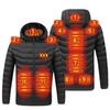 USB-Rechargeable Heated Winter Jacket - Men's 2/4/9-Piece Smart Heating Cotton Coat