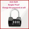 Portable 4 Dial Digit Combination Lock Weatherproof Protection Security Padlock Outdoor Gym Safely Code Lock