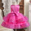 2024 Baby Mädchen Party Kleid Pailletten 1st Geburtstag Taufe Kleinkind Kleid Hochzeit Grün Prinzessin Kleider für Kinder Mädchen Luxus Kleid
