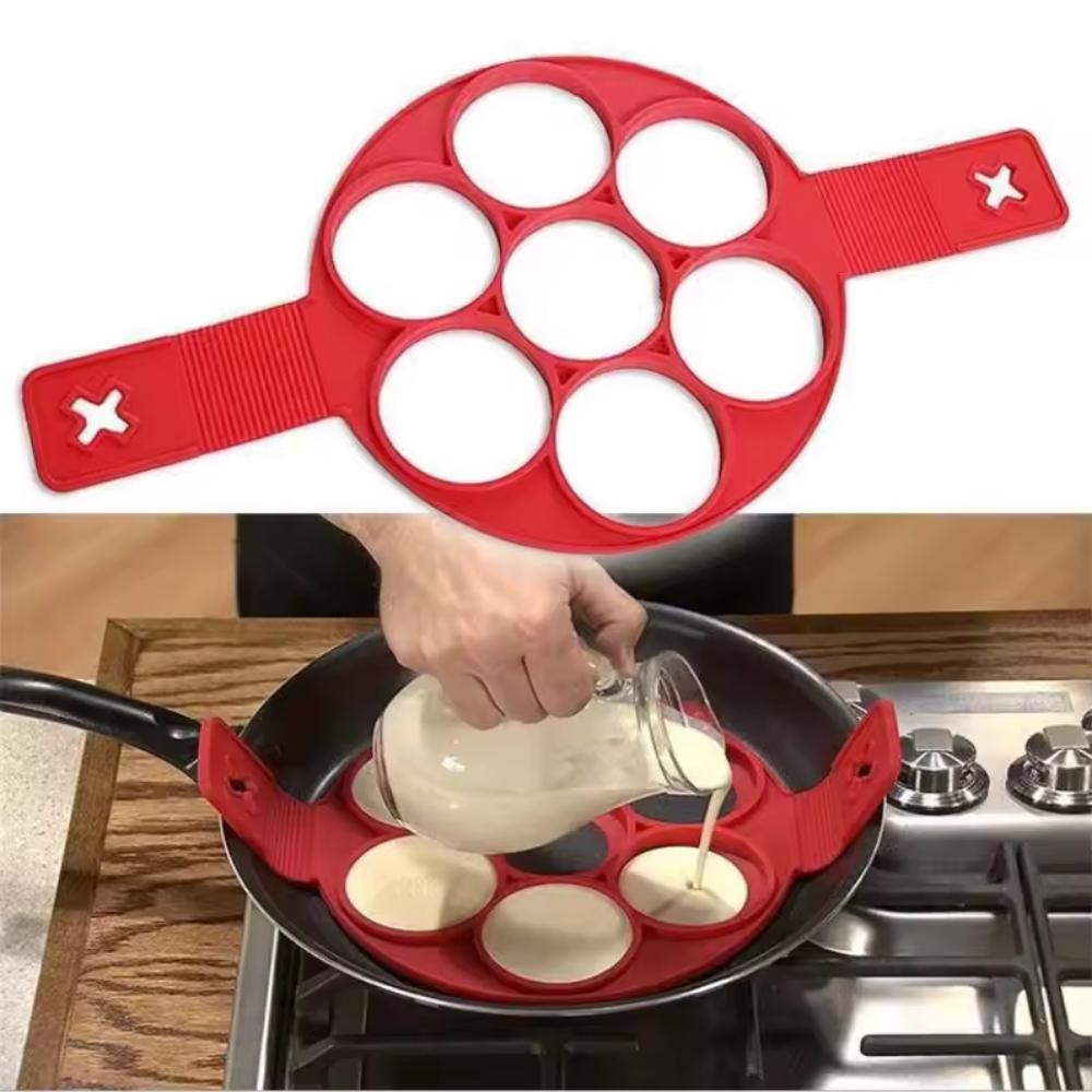 7 Holes Silicone Egg Pancake Mold Non Stick High Temperature Resistant Breakfast Maker For Pancakes And Baby Food