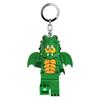 IQ Iconic Green Dragon Costume Key Light Keychain LED Keychain Light Block Toy Doll Articulated Mini Figure