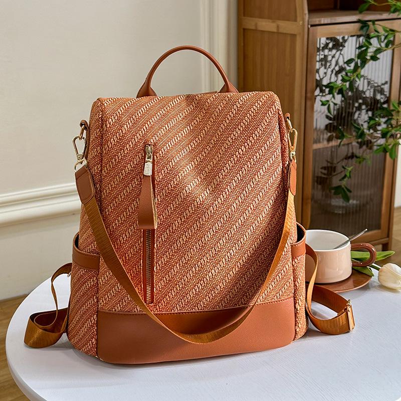 Backpack women s new retro fashion single shoulder backpack portable casual large capacity fashion women s backpack