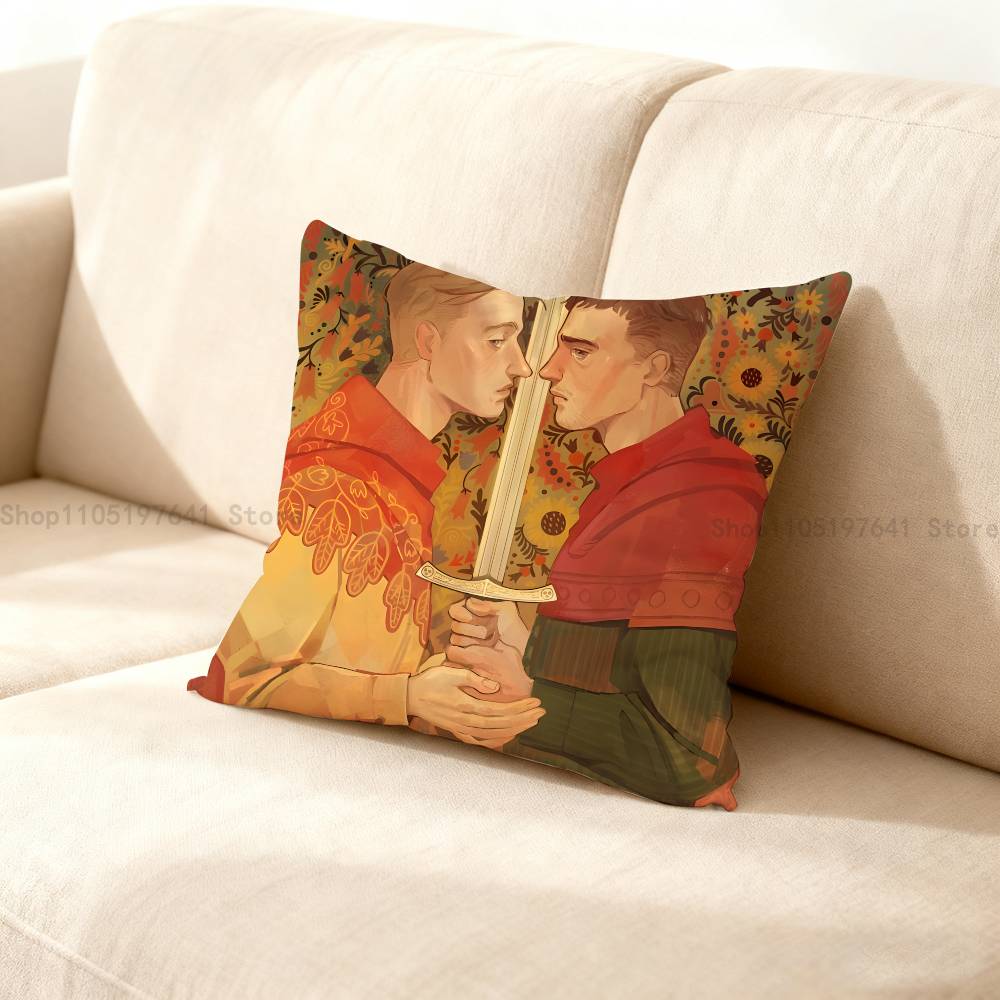 Henry Of Skalitz And Hans Capon Anime Celebrity Merchandise All-Match Printed Pillow Case Sofa Office Room Decoration Protector