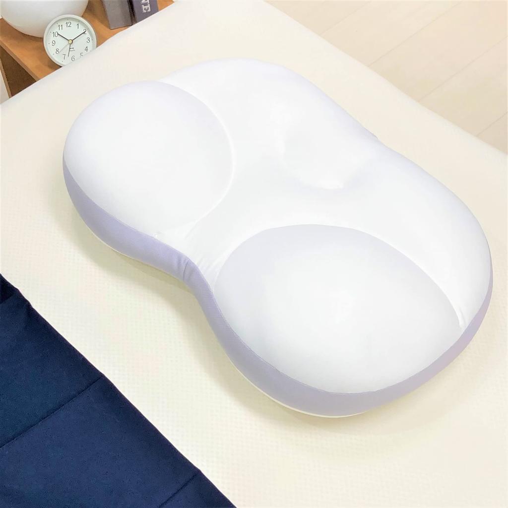 Moripiro Luxury Buried Pillow, Gray, 55cm X 35cm, Extra Small Micro Beads, Cotton, Suitable for Side, Back, and Stomach Sleepers, 3D Structure,