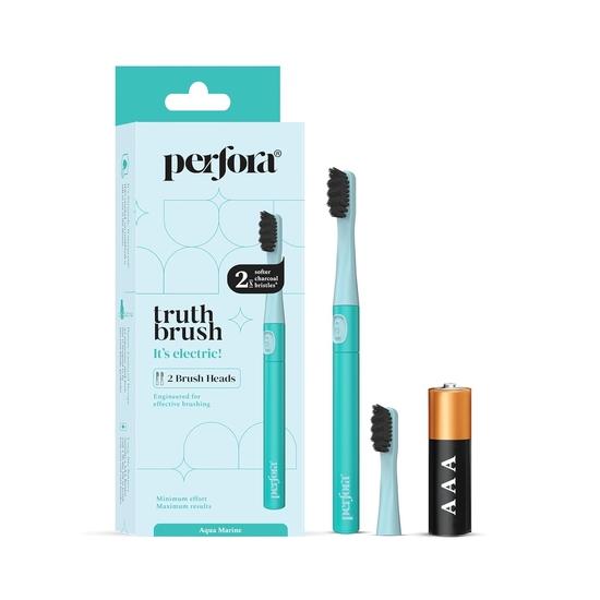 

Perfora Электрическая зубная щетка с 2 режимами и 2 насадками, 24000 движений, 90 дней работы от аккумулятора | 1 год гарантии | Электрическая щетка