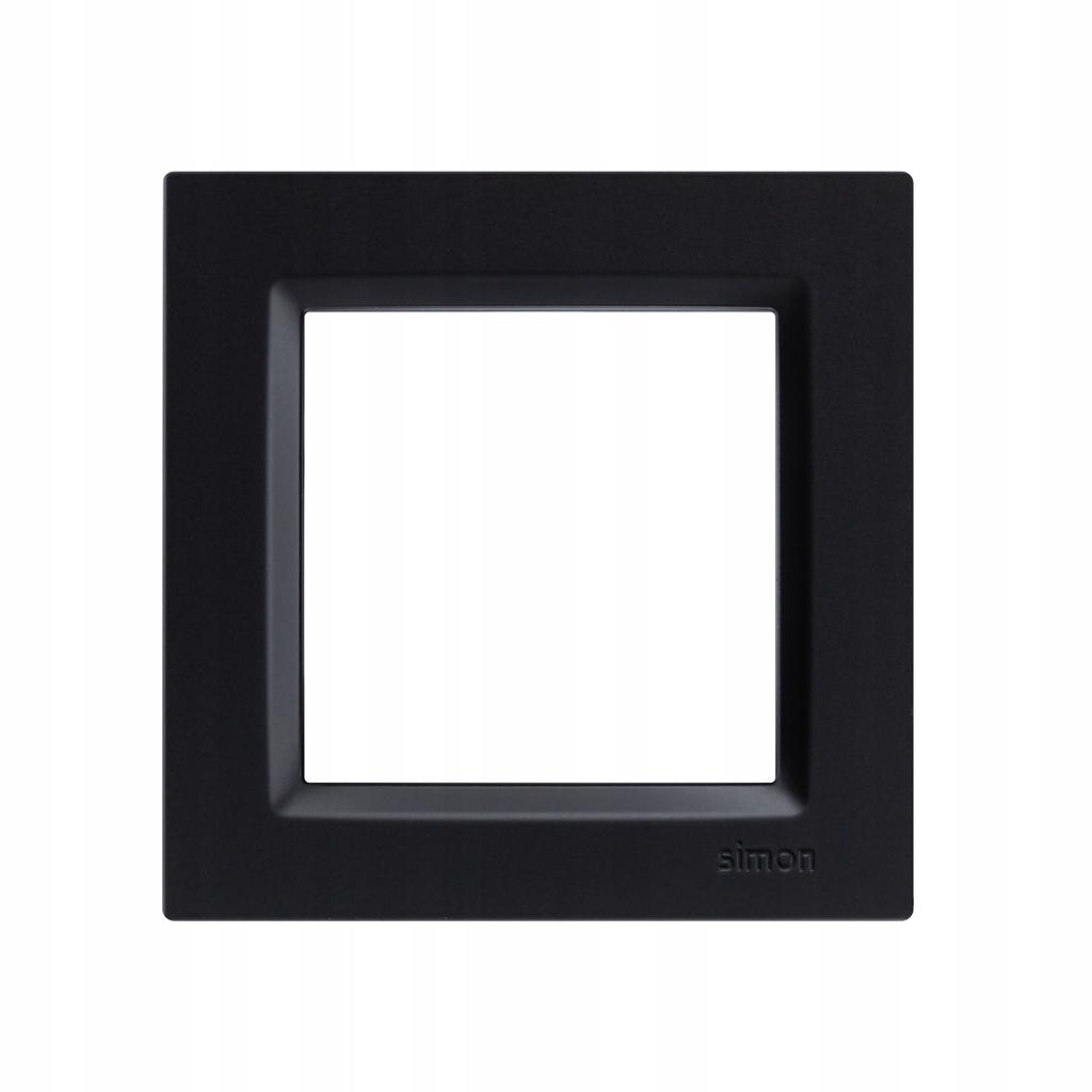 Simon 10 Single Frame 1-Gang Matte Black Cr1/49 Kontakt-Simon 1 Pc