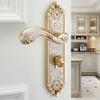 European Style Mute Room Door Lock Handle Fashion Interior Door Knobs Lock Luxurious Anti-theft Gate Lock Furniture Hardware