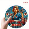 Vintage Texaco Pin Up Girl Metal Tin Sign Retro Garage Americana Wall Art
