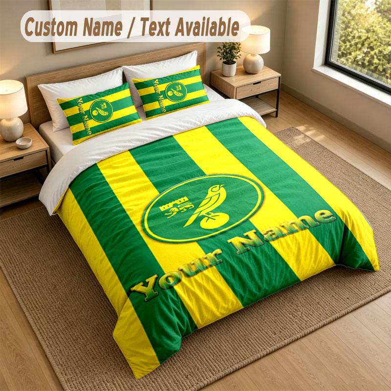 Juego de Ropa de Cama 1 Funda Nórdica 2 Fundas de Almohada Estampado Norwich City Ropa de Cama Suave Decoración de Dormitorio