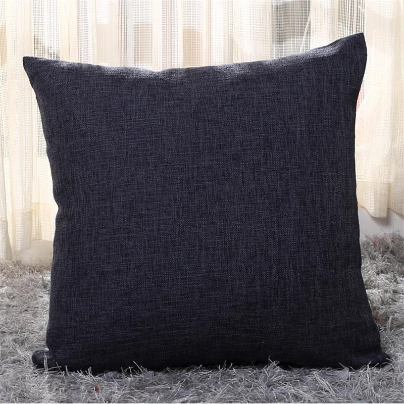 40x40cm/ 45x45cm Solid Color Cotton Linen Sofa Cushion Cover Throw Pillowcase Home Decoration
