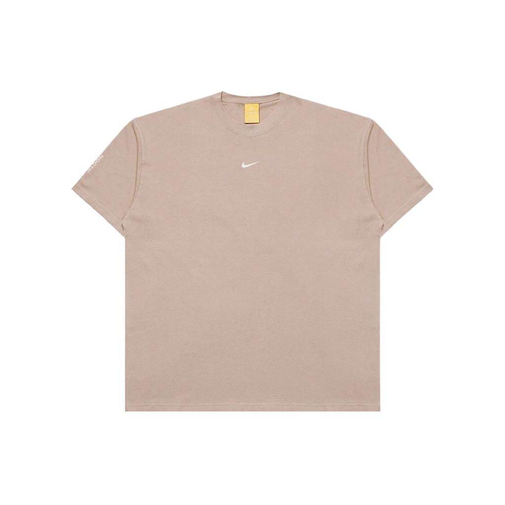 Nike X Nocta Collaboration SS24 Letter Print Short Sleeve T-Shirt Unisex Tops Mocha-Brown FN7664-200