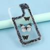For iPhone 15 Pro Max Case DIY Butterfly Glitter Epoxy Soft TPU Phone Back Cover