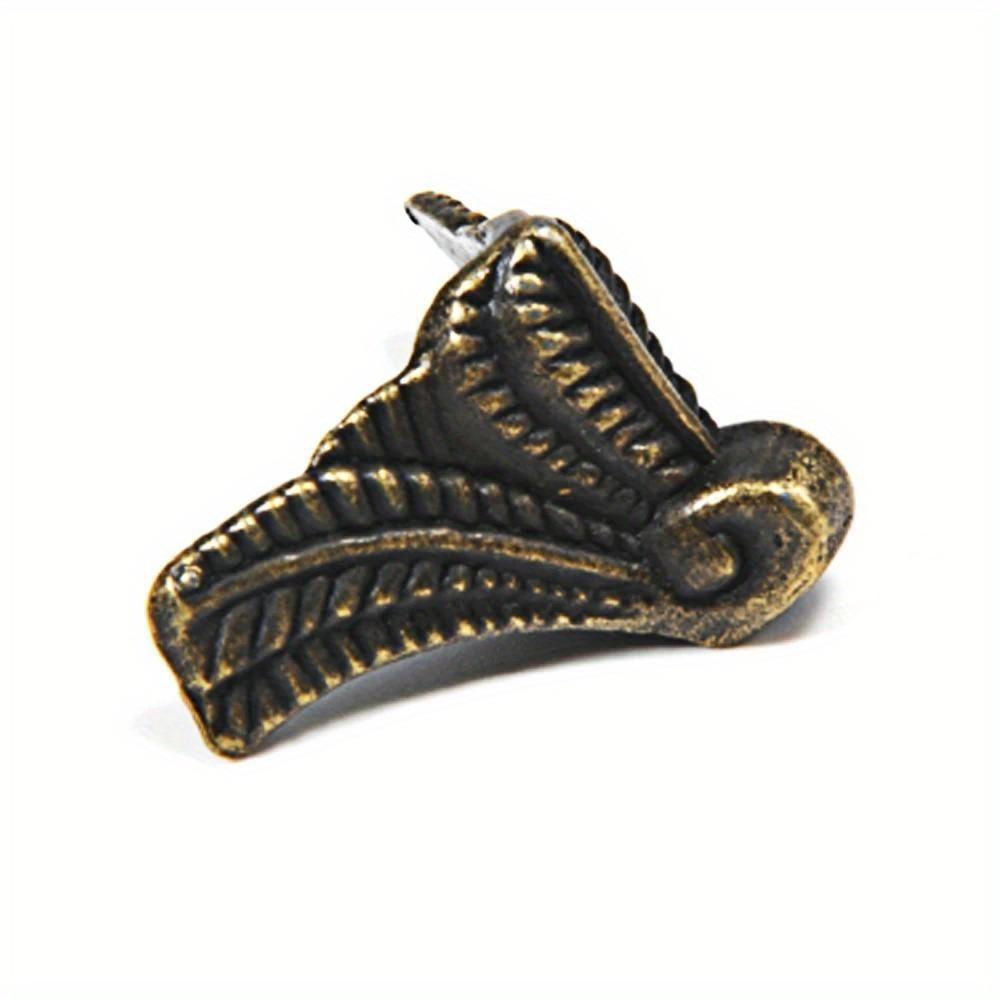 4PCS Decorative Antique Bronze Corner Protectors with Zinc Alloy Hardware Brackets for Jewelry Chests & Wooden Cases
