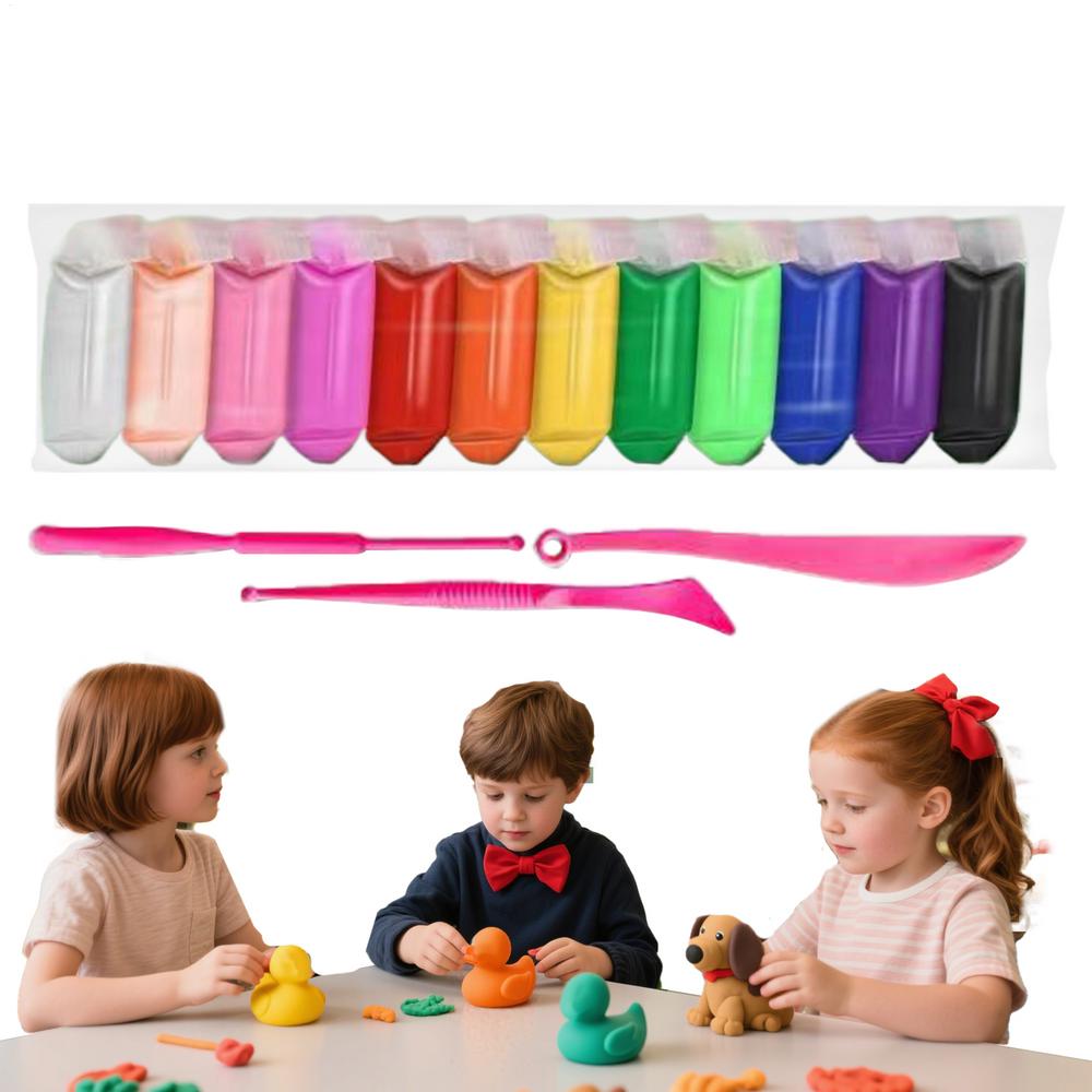 

Air Dry Clay For Kids Multi-colors Air Dry Clay Kit For Kid Non-stick Playdough Colorful Handmade Toys Craft Activities For Home