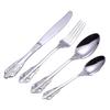 24 Pcs 18/10 Stainless Steel Black Gold Silver Cutlery Dinnerware Meat Knives Coffee Spoon Fork Flatware Set Dishwasher Safe