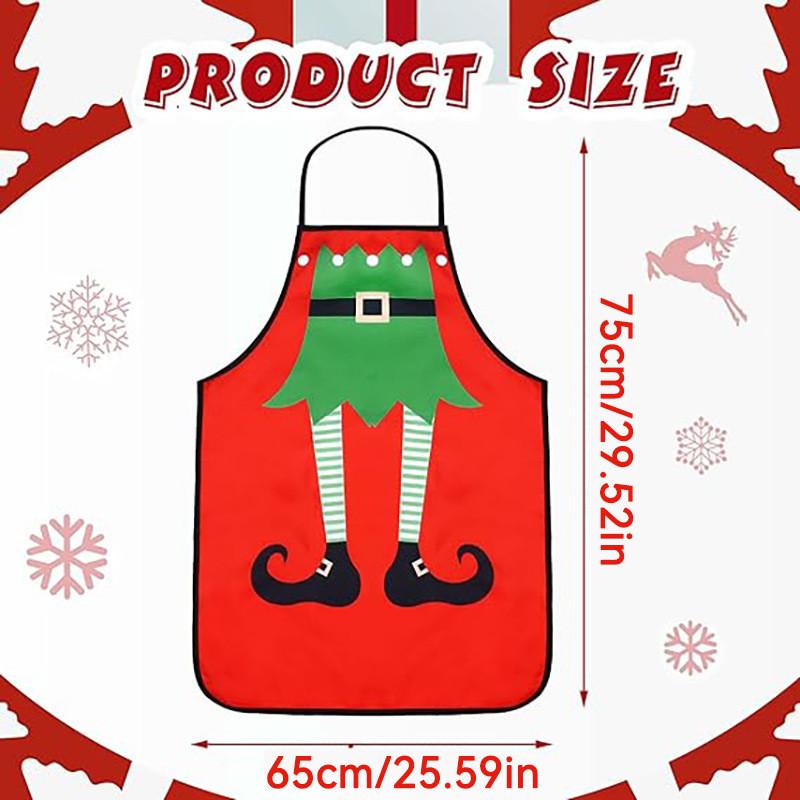 Christmas Holiday Waterproof Oilresistant Apron With Creative Fun Patterns For Adults And Kids