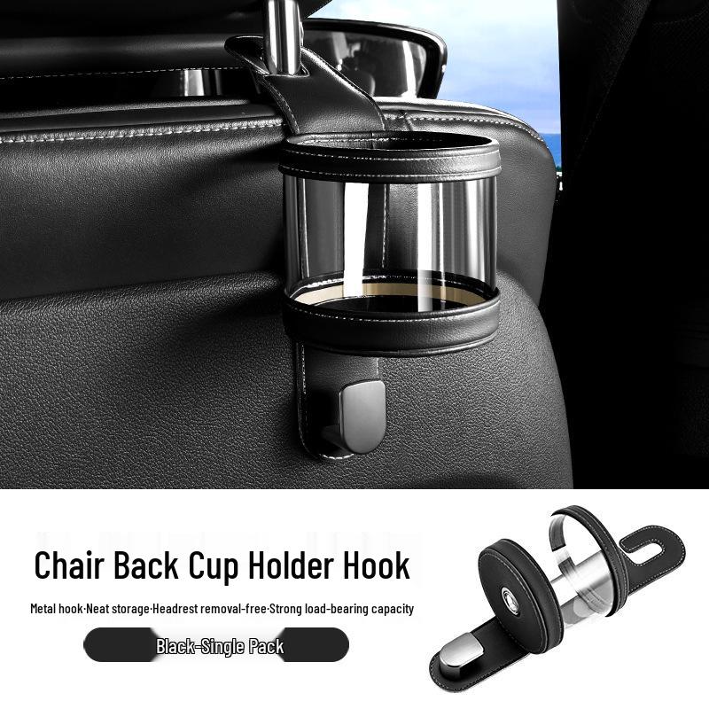 Multifunctional Car Seat Back Hook & Cup Holder for Rear Storage